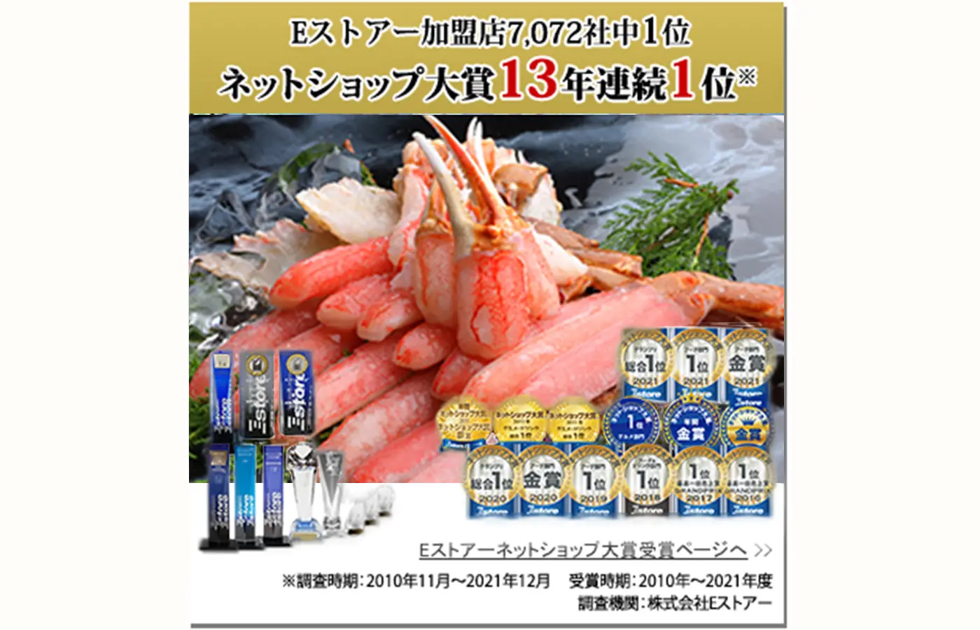 ネットショップ対象13年連続1位