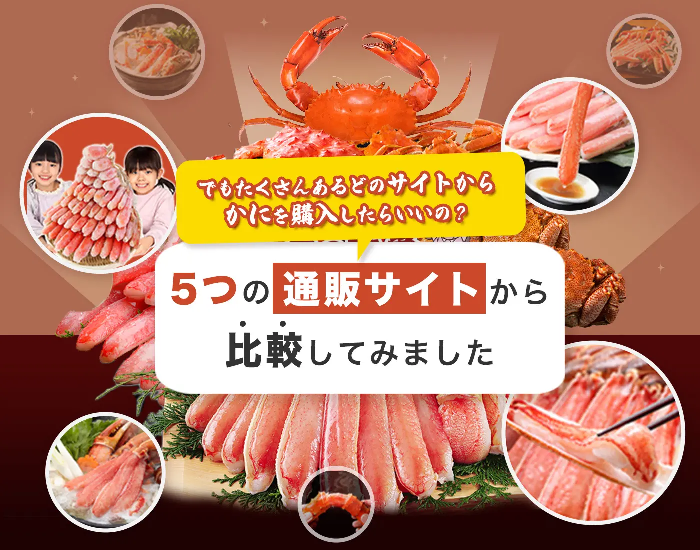 でもたくさんあるどのサイトからカニを購入したらいいの？ 5つの通販サイトから比較してみました!